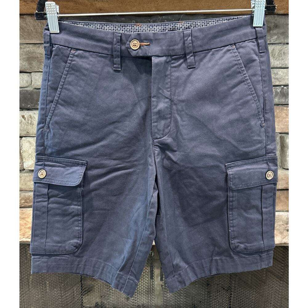 Men’s TED BAKER London Navy Blue Cargo Pockets Shorts Size 28 R NWT *C7